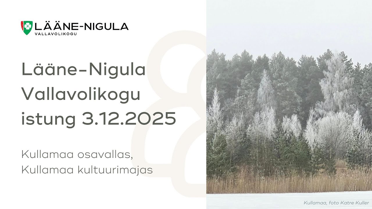 Lääne-Nigula Vallavolikogu istung 3.12.2025