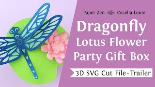 Download Paper Dragonfly Gift Box 3d Svg Cut File Trailer Youtube