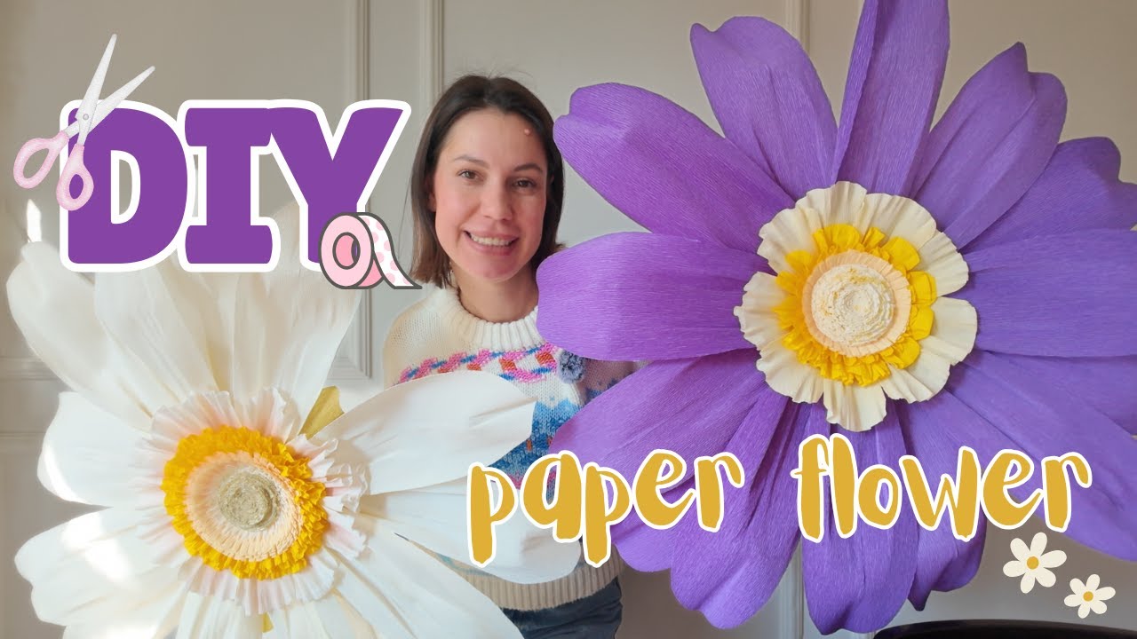 DIY giant paper flower - Cvet od KREP papira - Uradi Sama Mama