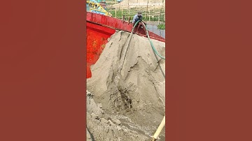 #258 Barge Unloading / Sand is Being Unloaded from Barge with Powerful Pipe Machine’s