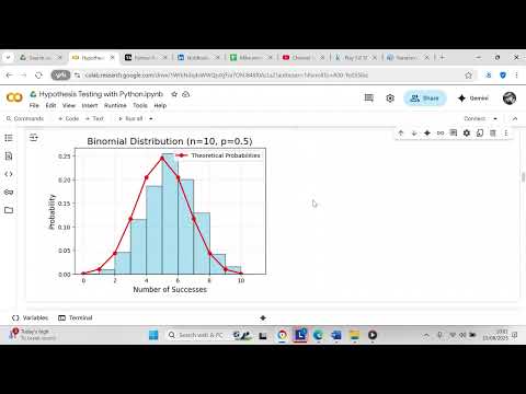 Create a binomial distribution with  numpy