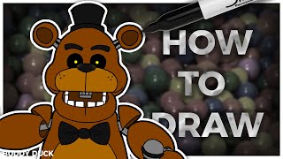 How to Draw Freddy Fazbear from the Five Nights at Freddy&#39;s Movie