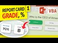 Make PowerPoint Quiz Game - Grade & Percentage, Report Card - Trigger Animations | PPT VBA Tutorial