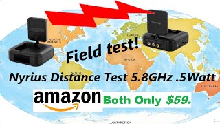 5.8GHz .5Watt Nyrius 4 Channel Wireless Video & Audio Sender Transmitter & Receiver TEST