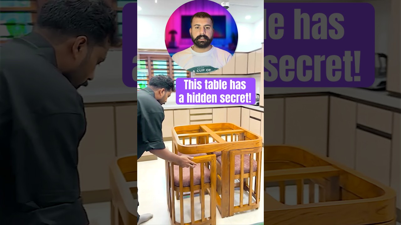 Invisible Chairs? Smart Space-Saving Table Design. 