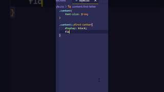 CSS Drop Cap Effect #shorts