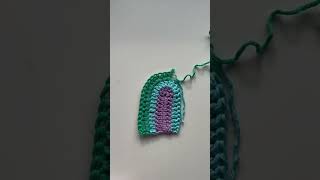 Crochet Rainbow Coaster🌈 #crochetcoaster #crochetrainbow