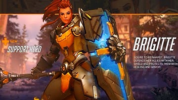 Overwatch - BRIGITTE New Hero Gameplay Showcase - ALL SKINS, EMOTES, HIGHLIGHT INTROS