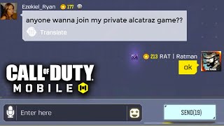 i joined a private alcatraz game... (COD MOBILE)