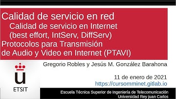 Calidad de servicio en red. Calidad de servicio en Internet (best effort, IntServ, DiffServ)