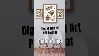 Coffee Time - Set of 3 Printable Wall Art Prints BokysMedia