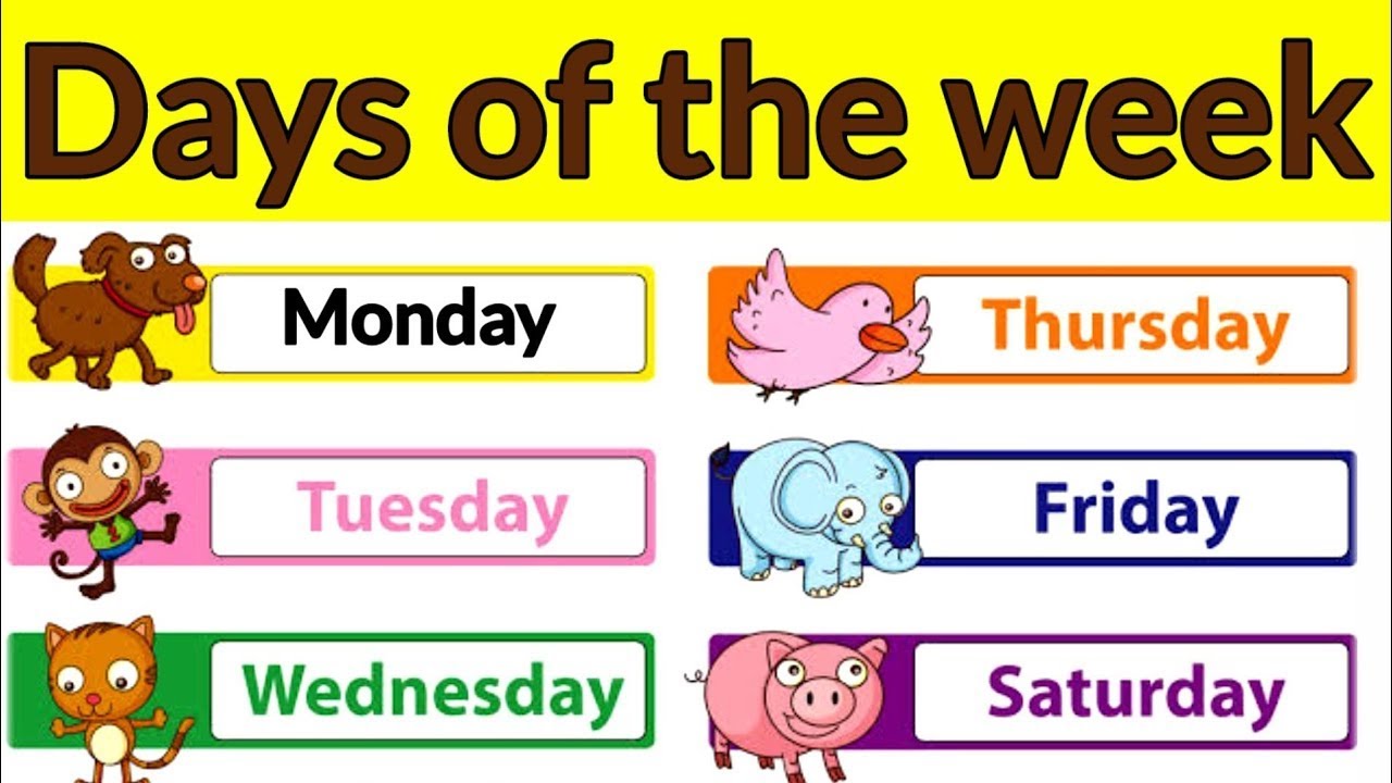 Days Of The Week In English For Kids YouTube Days Of The Week In English For Kids YouTube