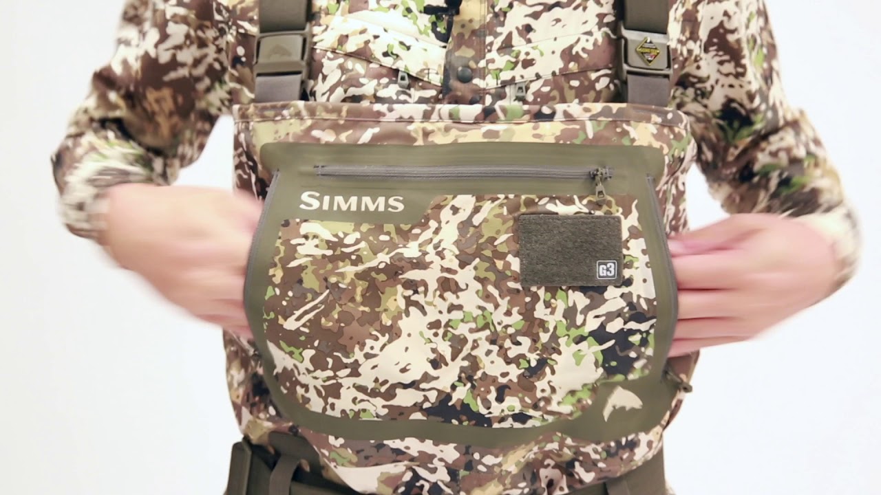 G3 Guide Waders in SIMMS River Camo 