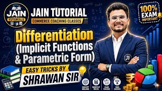 Differentiation | Implicit Functions |Cbse 12th Applied Maths | Parametric Form #appliedmaths