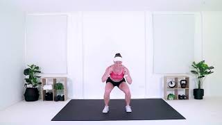 Double Pulse Squat with Front Kick