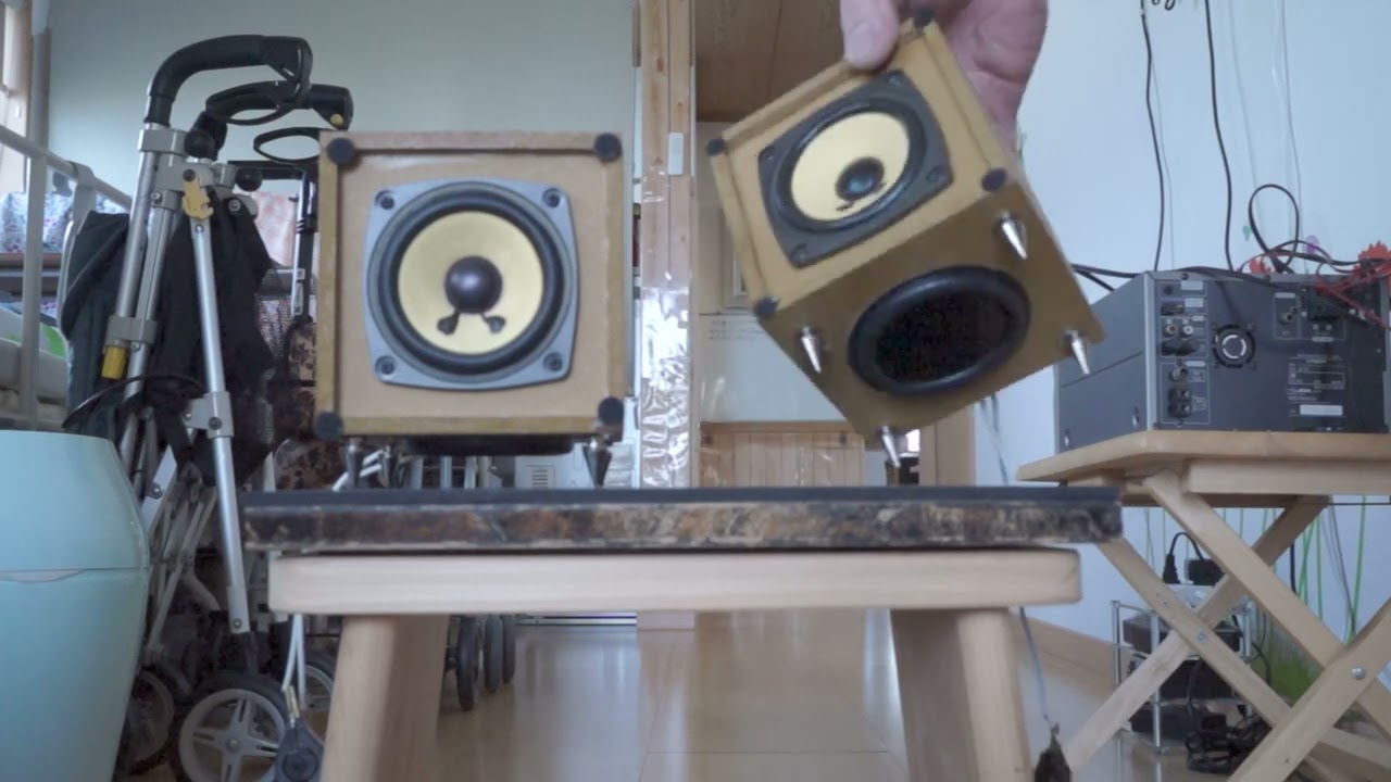 自作キューブスピーカー - YouTube