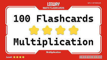 Can You Solve 100 Multiplication Flashcards? (Level 4 Random Set 001)