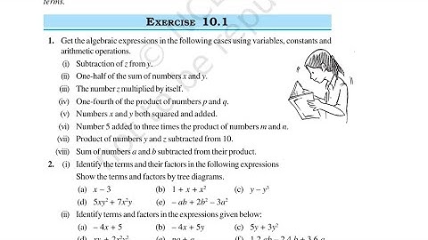 Ex 12.1 | Algebraic Expressions | Class 7 #ncert #maths