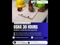 OSHA 30 Hours Course in Chennai & Tamil Nadu | USA Safety Courses | Industrial Safety Academy
