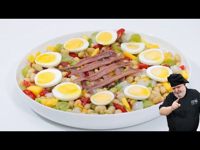 ✨🥗 La ensalada con alubias de bote y bacalao que vas a repetir todo el verano