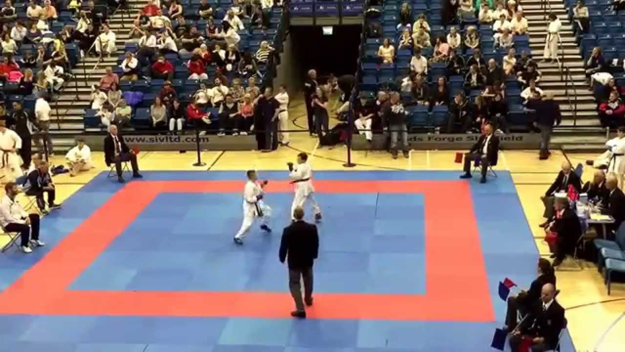 Owen Oxley English karate championships 2015 first fight