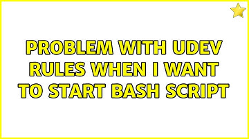 Problem with udev rules when i want to start bash script