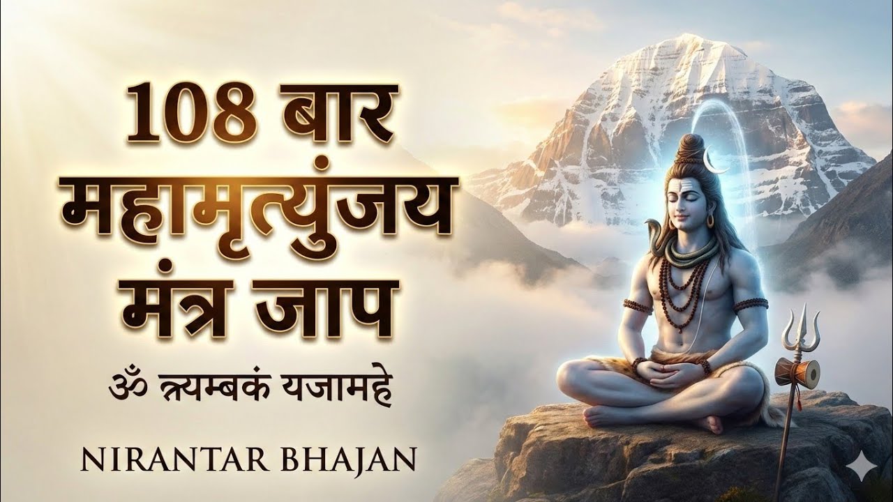 108 बार महामृत्युंजय मंत्र जाप 🔱 | Maha Mrityunjaya Mantra 108 Times | Nirantar Bhajan