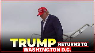 US President Donald Trump returns to Washington DC after weekend stay in New Jersey