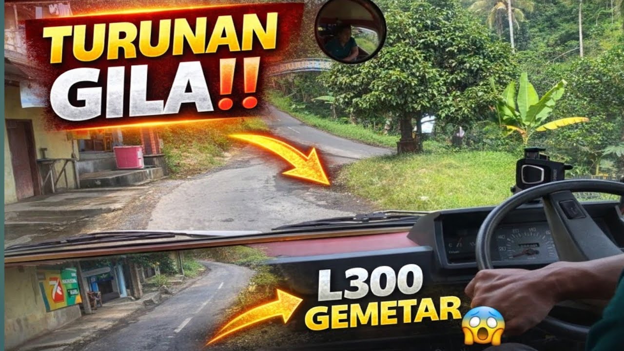 JANGAN COBA‼️ POV L300 Turunan Garungan Karang Sari Sapuran Bikin Lutut Lemes 😱