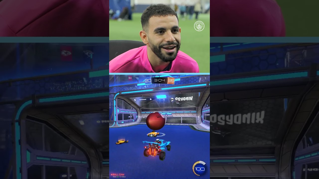 Touchdown Man City! 📣 Rayan Ait-Nouri & FG try Rocket League Grid Iron | 