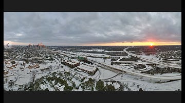 [4k] Drone Footage: Heavy Snow in Austin, TX | Winter Storm Uri