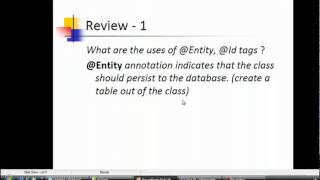 Java Hibernate Tutorial Part 8 Chapter 1 Review 1