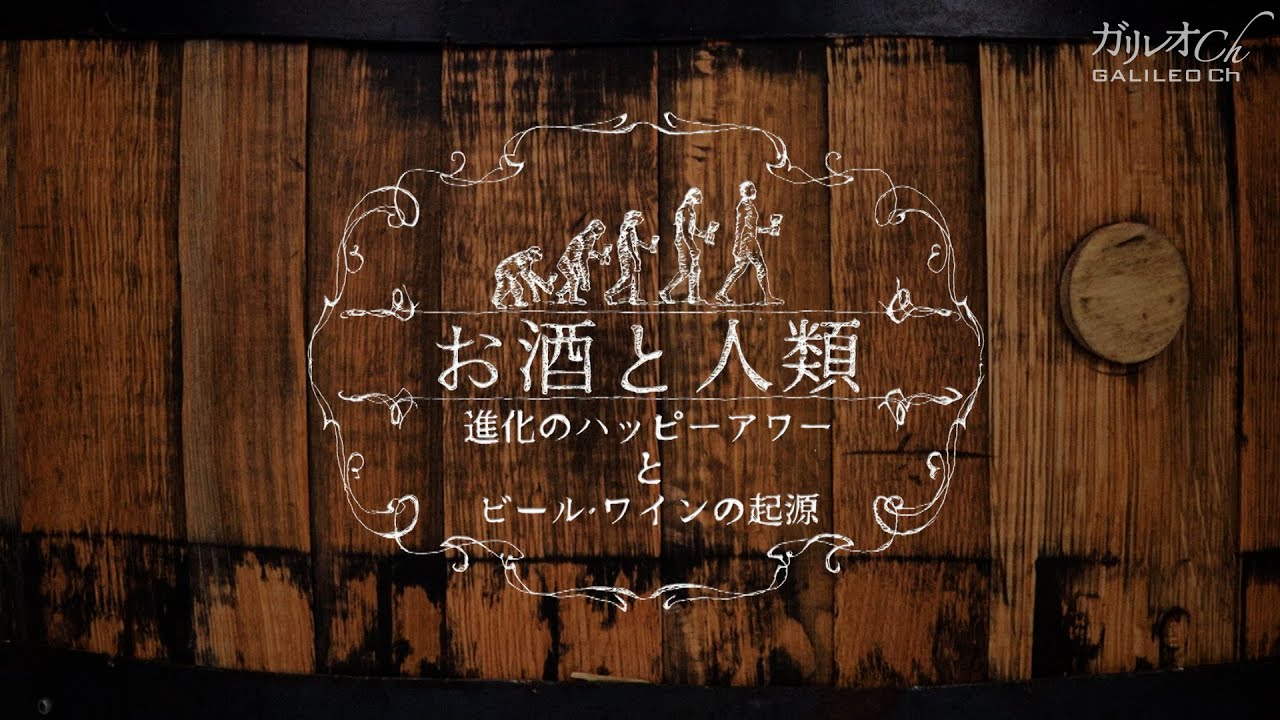 【ワイン・ビールの起源】お酒と人類　進化のハッピーアワーとビール・ワインの起源 ｜ （2017年）ガリレオX第153回