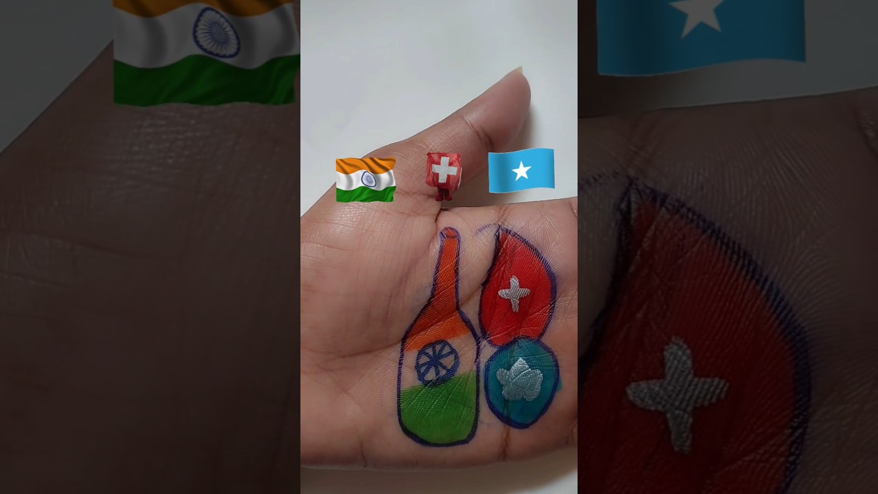 Indian 🇮🇳 Switzerland 🇨🇭 Somalia 🇸🇴 flag drawing | independence Day 