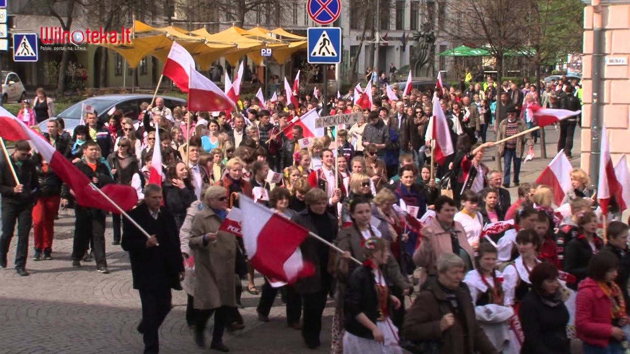 Polski pochód w Wilnie   www.wilnoteka.lt