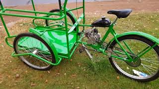 Triciclo de reparto con motor mosquito www.bicicletasvergara.cl