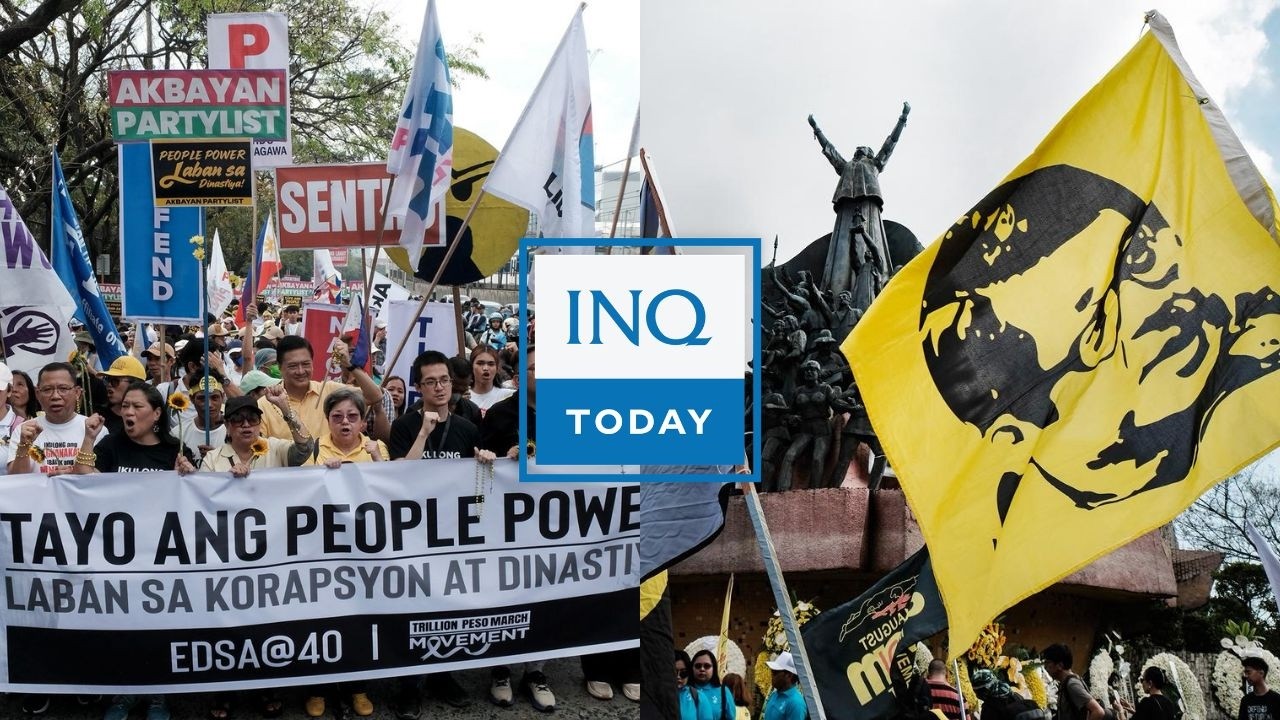 Edsa at 40: Cops block protesters at Edsa Shrine over no permit | INQToday