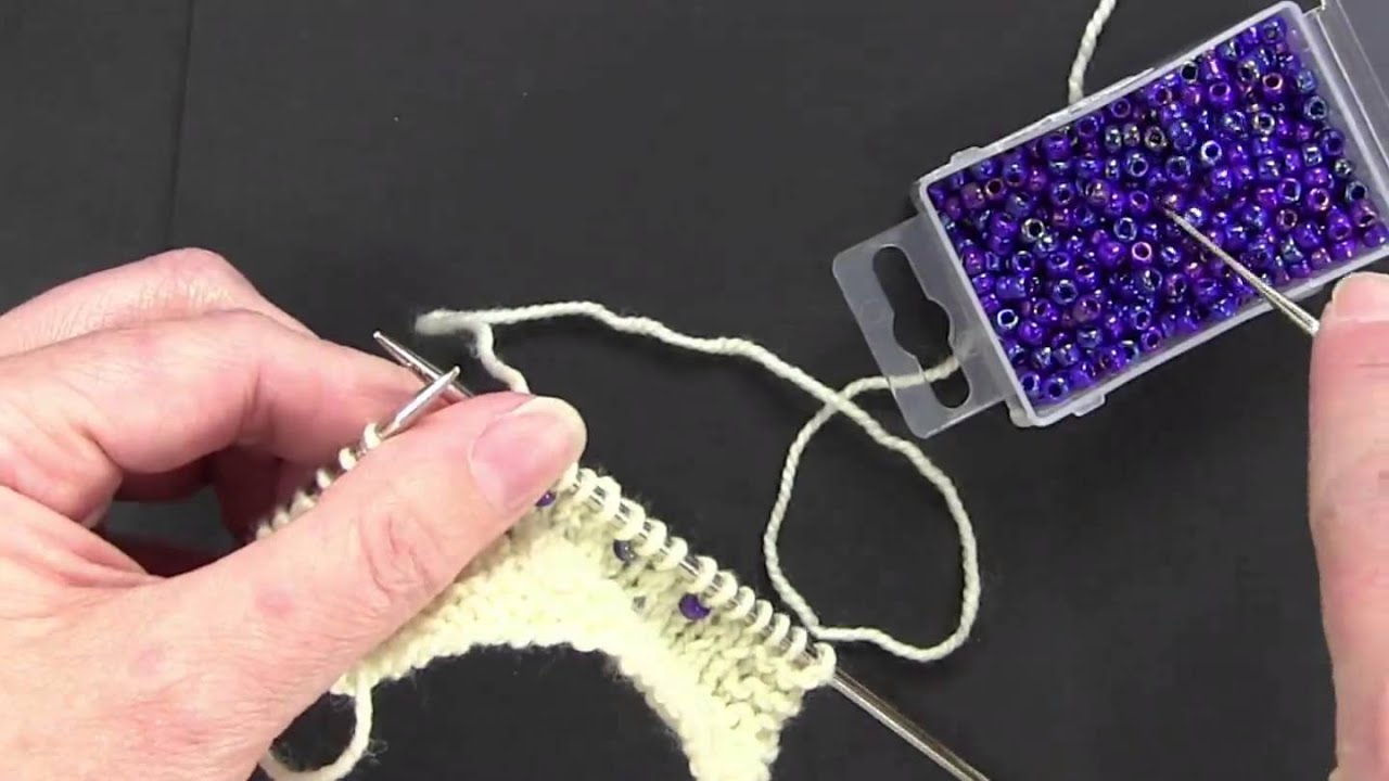 Using Beads Tutorial Knitting Blooms YouTube