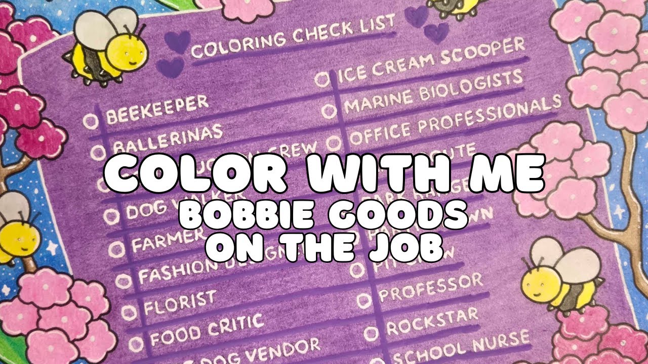COLOR WITH ME | BOBBIE GOODS CHECK LIST PAGE | USING POLYCHROMOS COLOR PENCILS