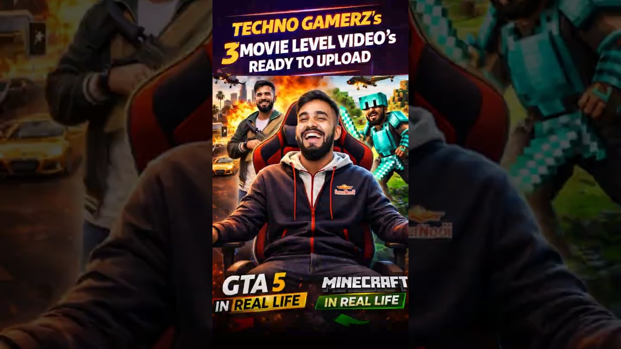 TECHNO GAMERZ's 3 VIDEO's READY TO UPLOAD 😱 #shorts #short