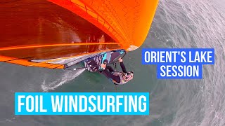 FOIL WINDSURFING A LA FORET D'ORIENT  MEDIUM WIND EN WINDFOIL