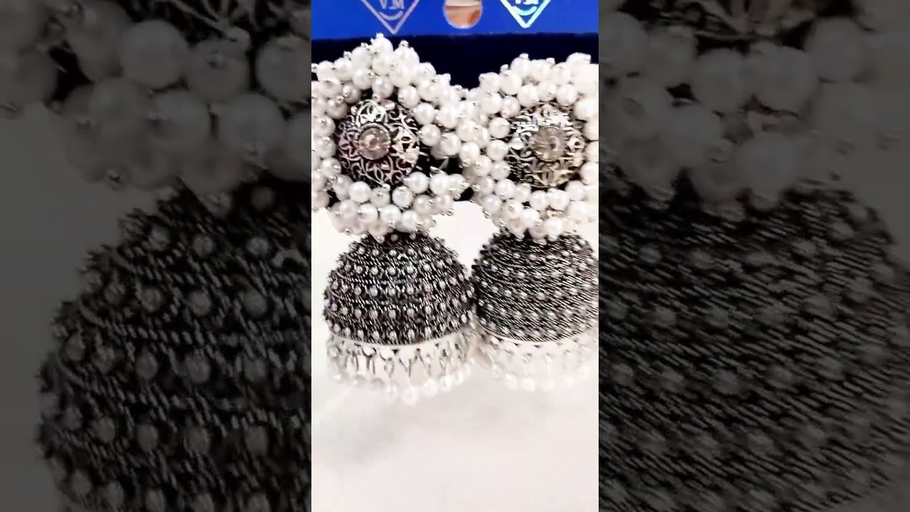 Oxidised Silver Finished Jhumka Price -Rs 299 