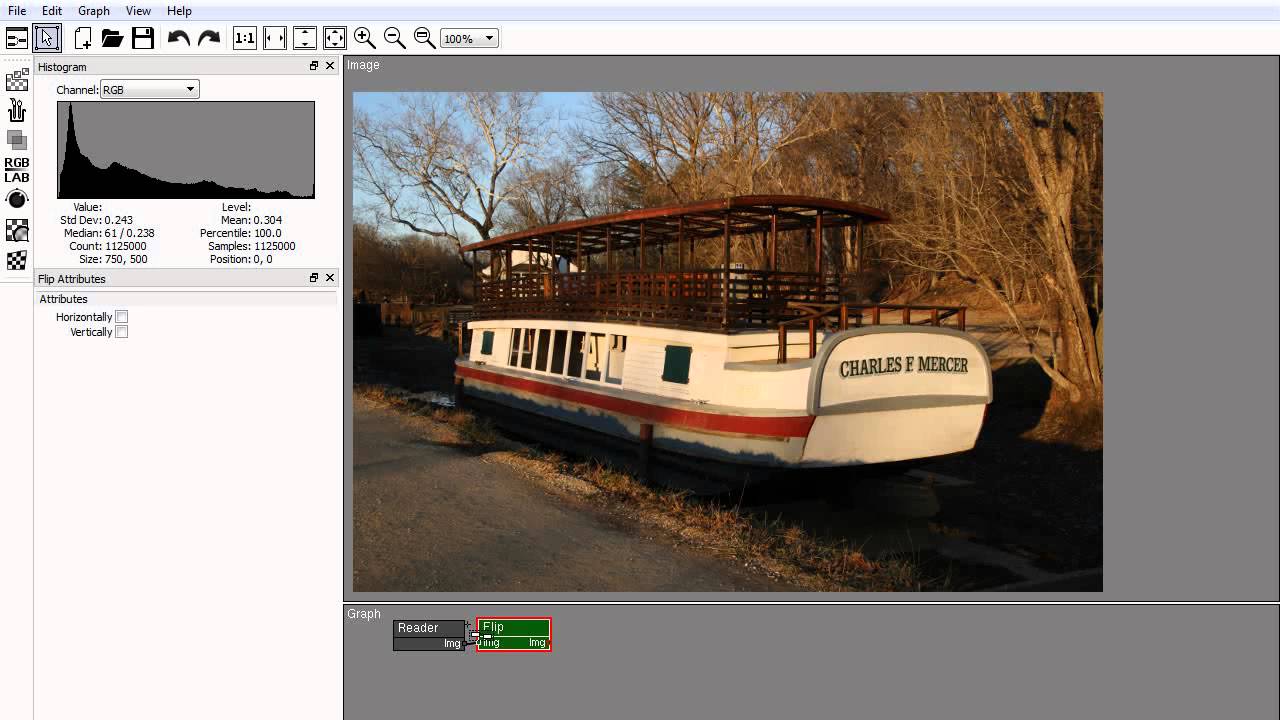 PixaFlux: Flip node - Flip images in the horizontal and vertical direction.