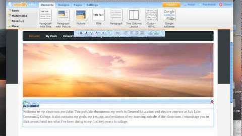 Your Welcome Page - Weebly