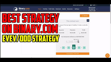 Best Strategy on Binary.com Even/odd - Duration 5 ticks - No Loss 100% Success