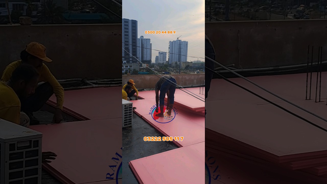 Roof heat proofing in Pakistan | Roof heat insulation with jambolon sheets | DHA KARACHI