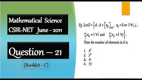 CSIR NET June 2011 Question 21 | Linear Algebra