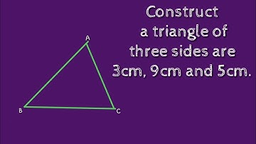How to construct a triangle of three sides 3cm 9cm and 5cm.shsirclasses.
