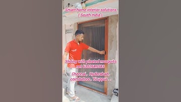 Sliding door with pleated mosquito nets ! Mosquito net sliding door ! Chennai and coimbatore #Shorts