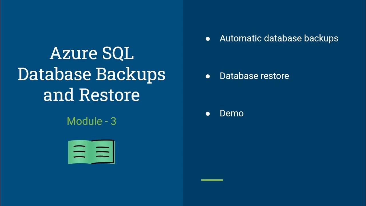 Automatic Database Backup in Azure SQL | Overview of Database backup ...